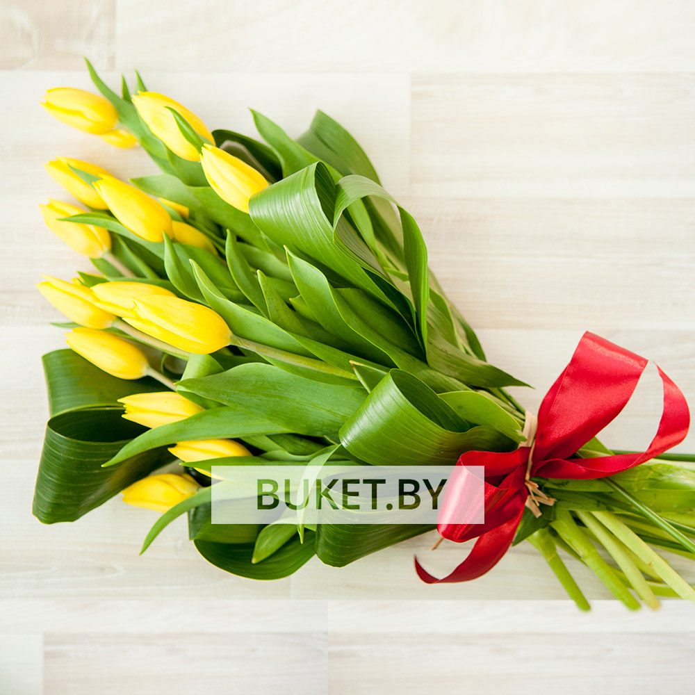 Букет из 17 тюльпанов