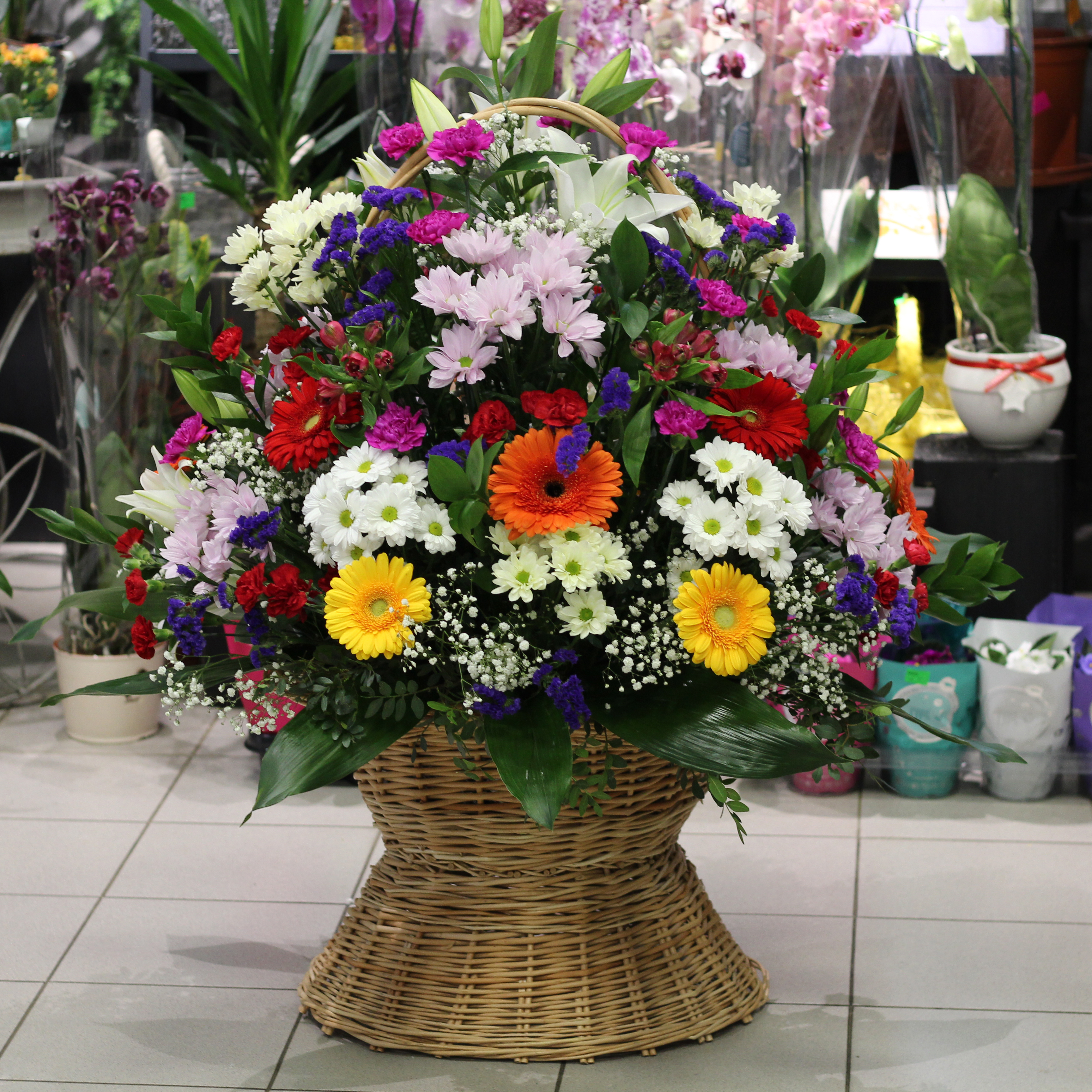Корзины с цветами